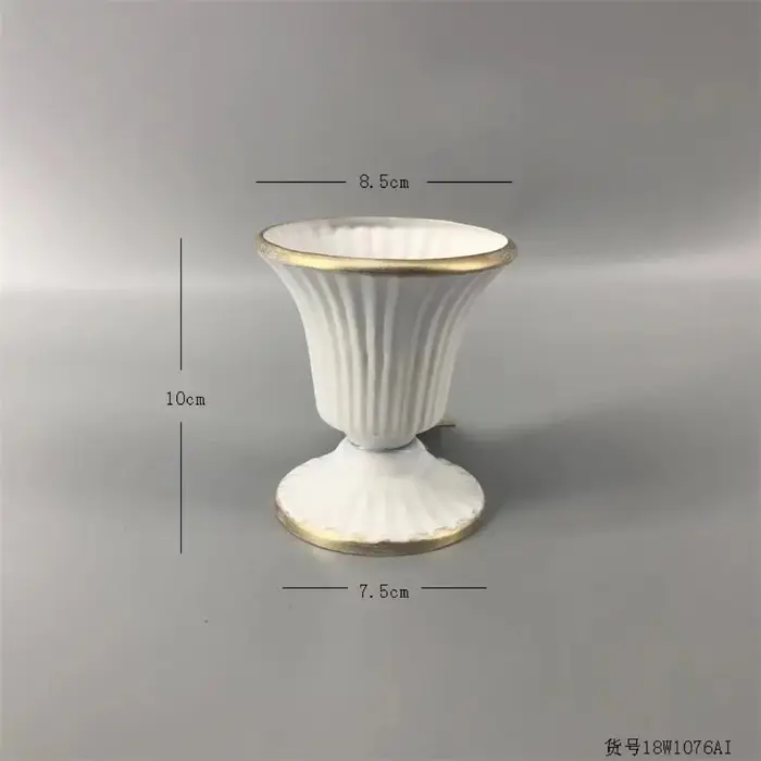 Pot de fleur en fer forgé blanc, 2 pièces, arrangeur de fleurs en métal européen, décoration florale