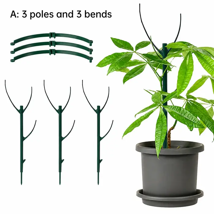 Piquets de support pour plantes grimpantes empilables, poteaux hauts avec attaches, support durable 