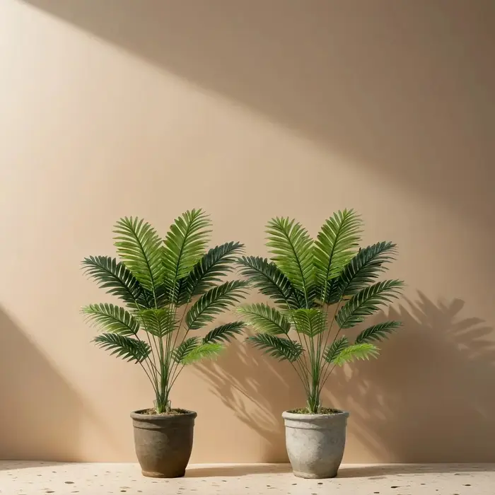 1/2 grandes plantes artificielles - Palmier à feuilles vertes denses