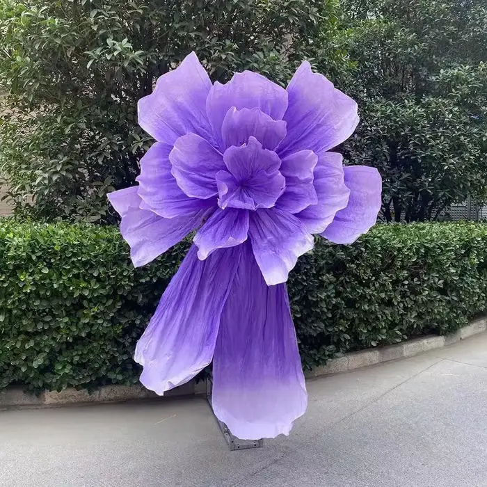 Fleur géante en papier irisée artificielle pour décorations de plafond de mariage