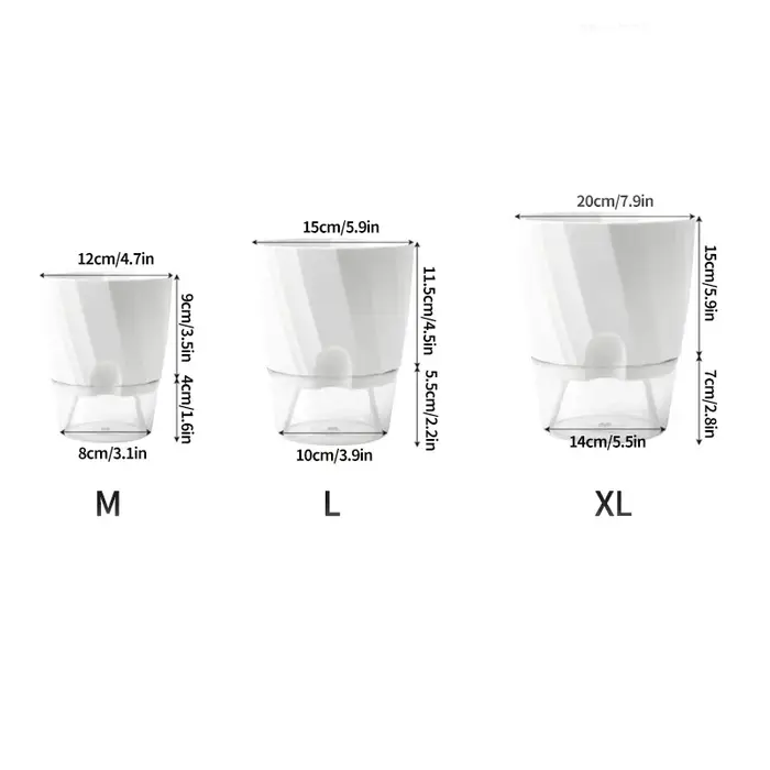 Pot d'arrosage automatique transparent