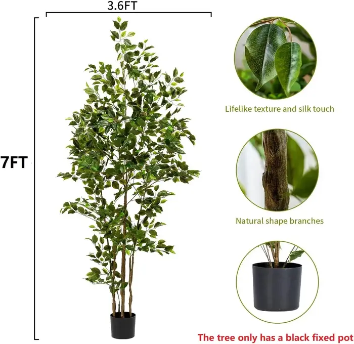 Ficus artificiel à faible entretien - Profitez d'une beauté persistante toute l'année