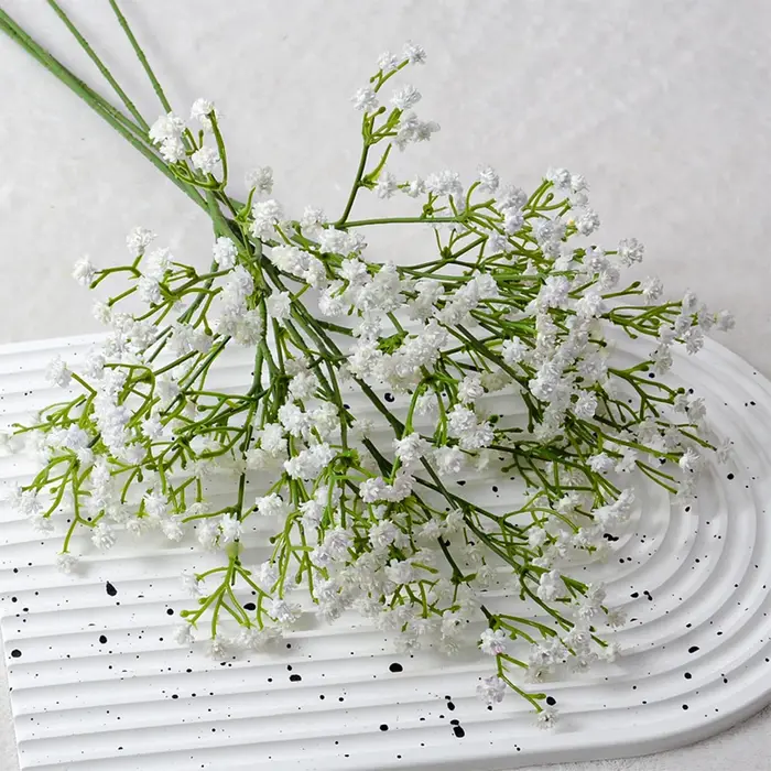 Bouquet de fleurs artificielles Gypsophila blanches pour bébé, 1/3/5 pièces, pour fête de mariage, d