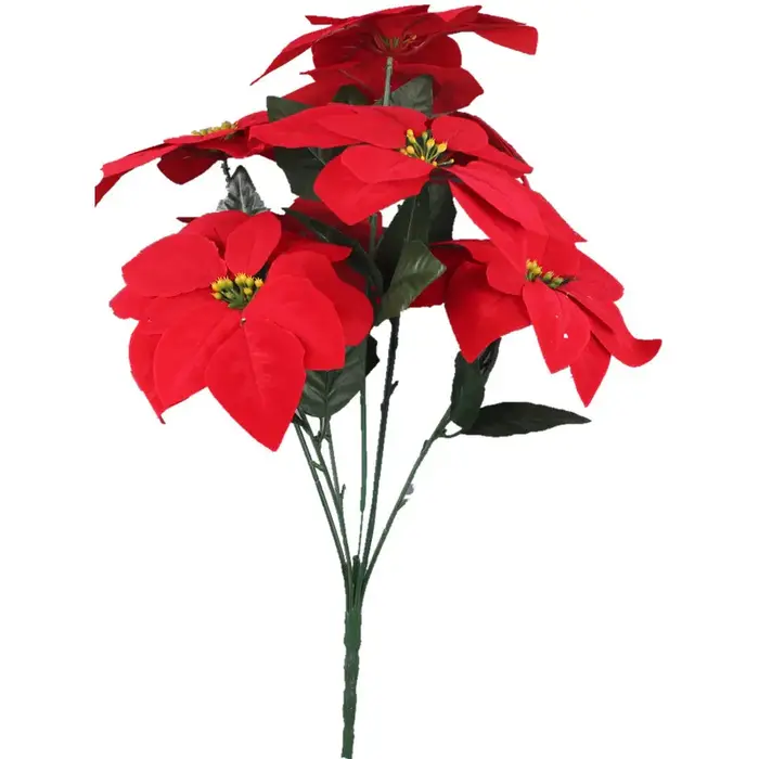 Plantes artificielles pour décoration de Noël, 10/20 pièces, fausses fleurs rouges, décorations pour arbre de Noël, fausses plantes, branches de fleurs en soie pour la maison