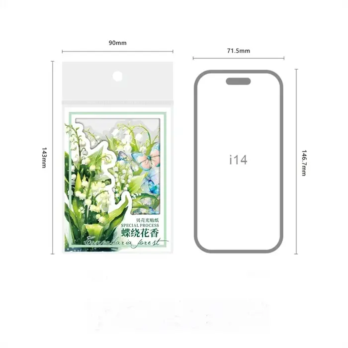 Autocollant fleur Lily Valley forêt