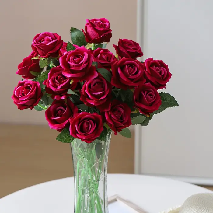 Bouquet de roses artificielles 49cm