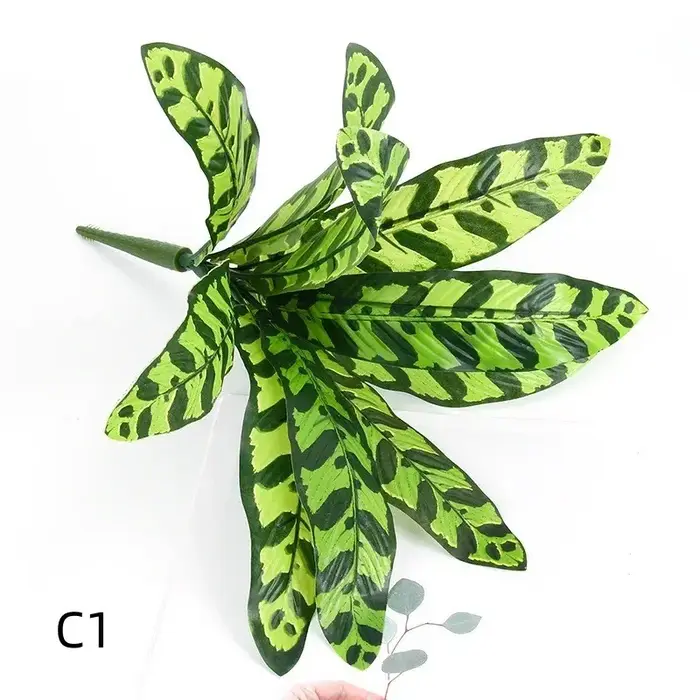 Plantes artificielles feuilles de soie écaille de tortue