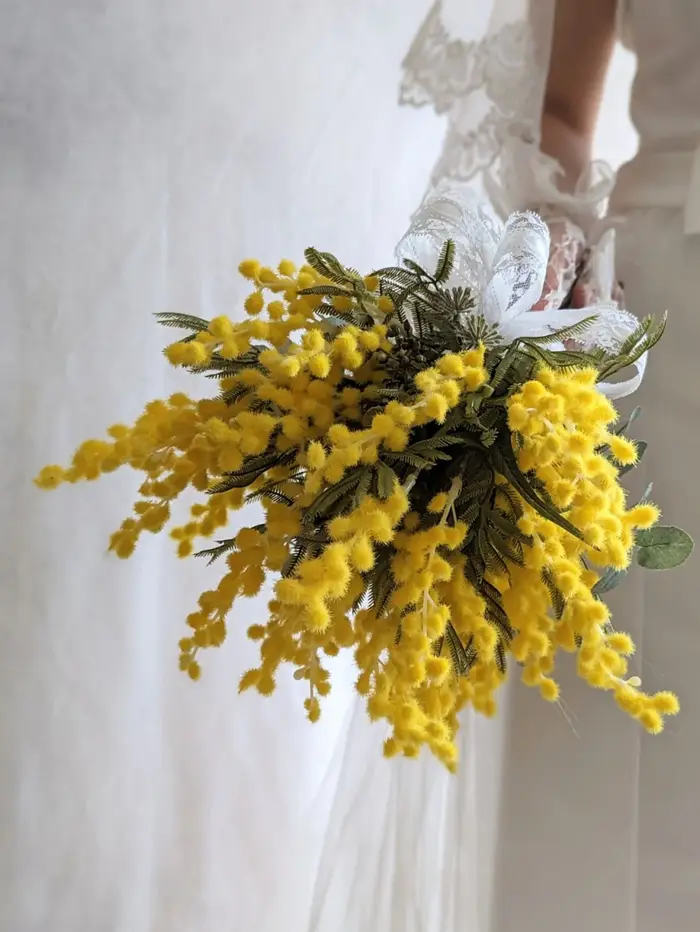 Mimosa artificielle, fleur artificielle de printemps