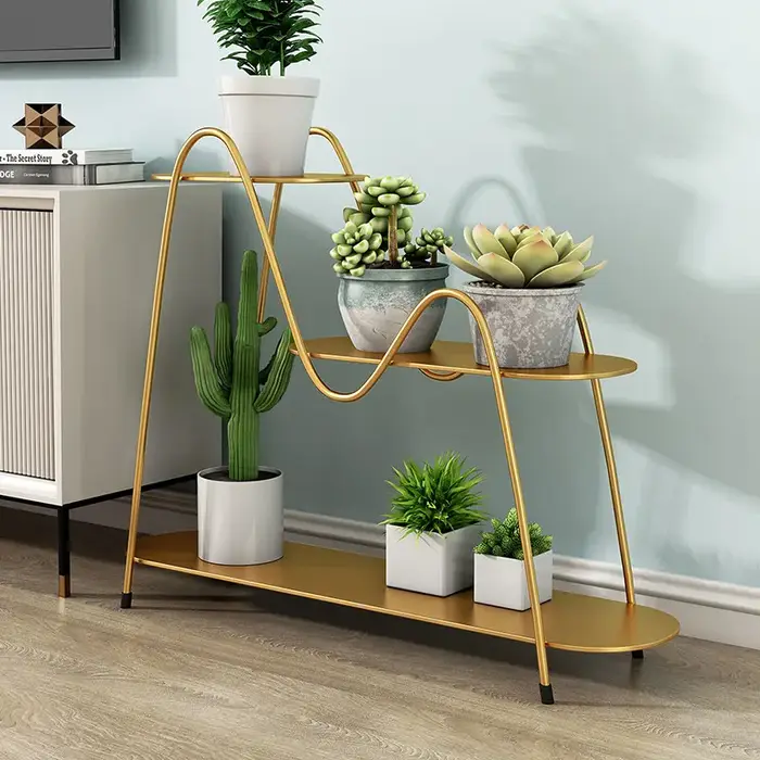 Étagère à fleurs, support vertical d'angle pour plantes