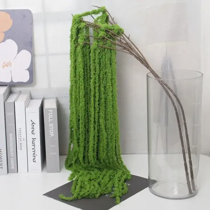 Plante artificielle suspendue multicolore Amarante, accessoires décoratifs, Amarante Caudatus simulée en fil, accessoires photo