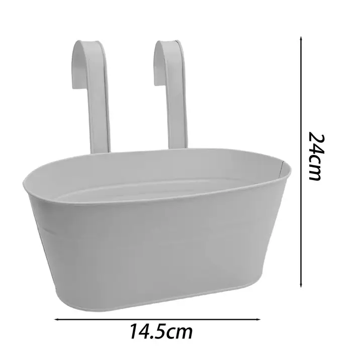Pot de fleurs suspendu en fer pour balcon et jardin