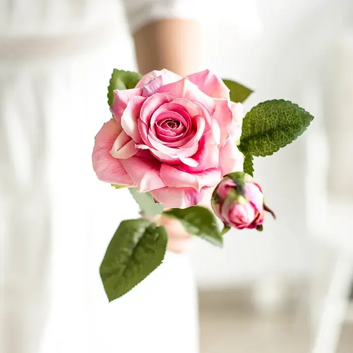 Fleurs artificielles grandes Roses en soie