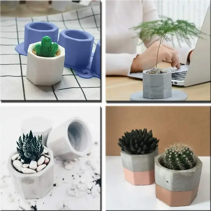Moules en silicone pour pots de fleurs, adaptés à la plantation de fleurs, bricolage, arôme ci-après les et décoration intérieure de la maison