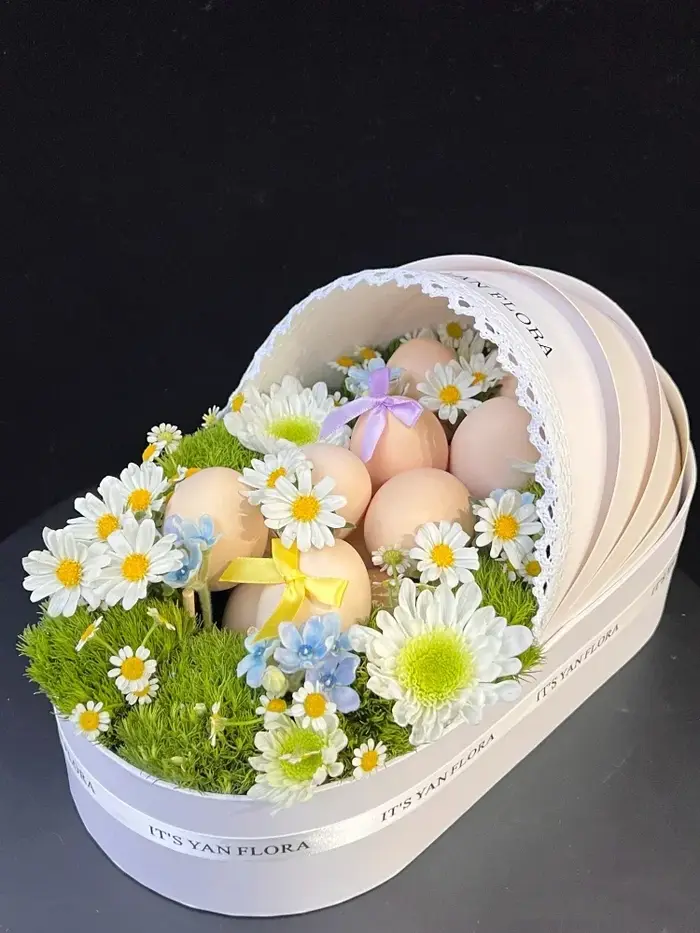 Boîte à Fleurs en Carton avec Sac