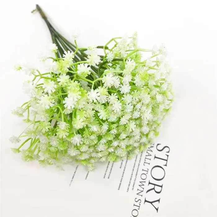 Fleurs artificielles de gypsophile blanches et colorées