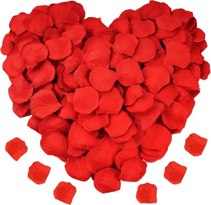 100-1000 pièces de fleurs artificielles en soie en forme de pétales de rose pour la décoration de la maison