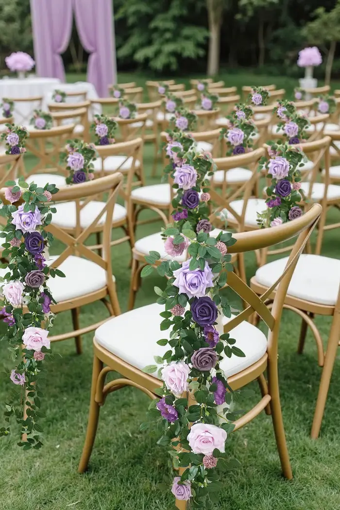 Décoration de chaise de mariage