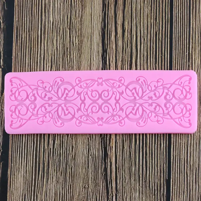 Moules en Silicone pour bordure de gâteau en dentelle de fleur, outils de décoration de gâteau Fonda