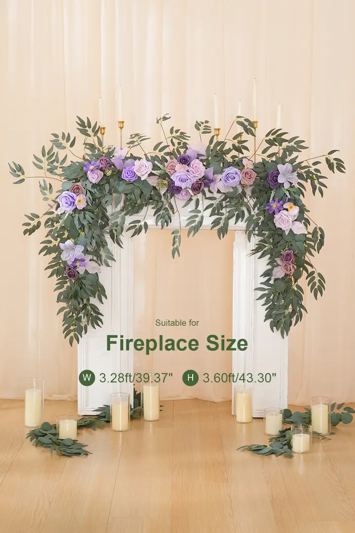 Guirlandes de fleurs artificielles de 7 pieds