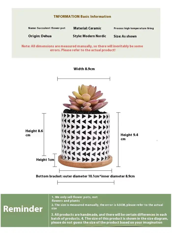 Pots de fleurs en céramique