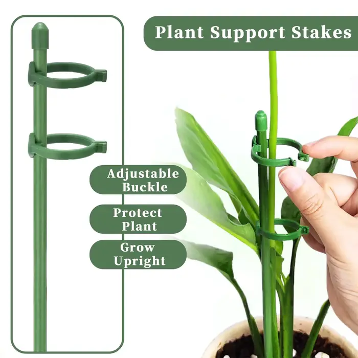 15 Pièces de Supports de Plantes Réglables, Supports de Fleurs de Jardin, Anneaux de Soutien pour Pl