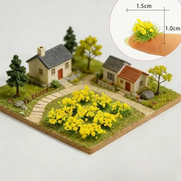 6 mini-clusters de fleurs pour micro-paysages