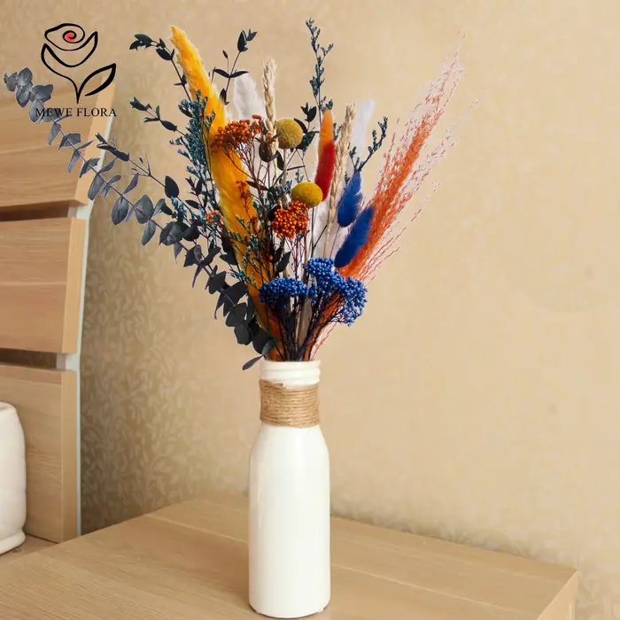 Bouquet de Fleurs vaccées Bleues Colorées Naturelles