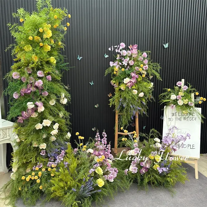 Monet – rangée de fleurs artificielles de Style jardin