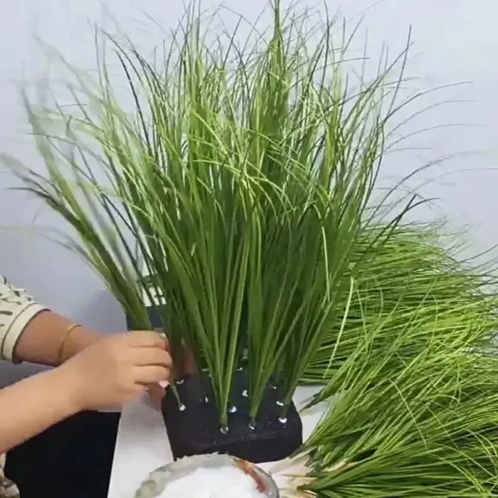 Fausse plante simulée oignon herbe bricolage pseudograss décoration de jardin Pot