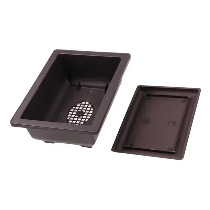 Pot de fleur carré en plastique pour balcon