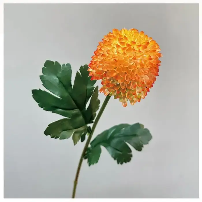 Fleur artificielle réaliste en forme de boule d'allium à tige unique