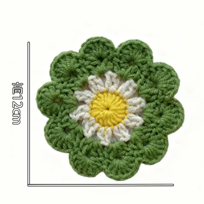 Sous-verres en crochet motif bouquet de fleurs, sous-verres floraux faits main en crochet, sous-verr