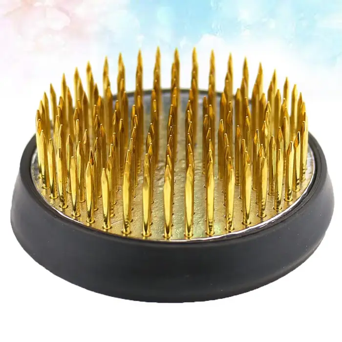 Fleur en cuivre de Kenzan Ikebana, porte-fleur japonais, épingle florale