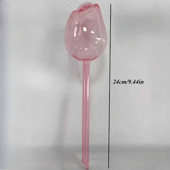 Boules d'arrosage pour plantes tulipes roses, conception à sortie étroite pour prolonger le temps d'