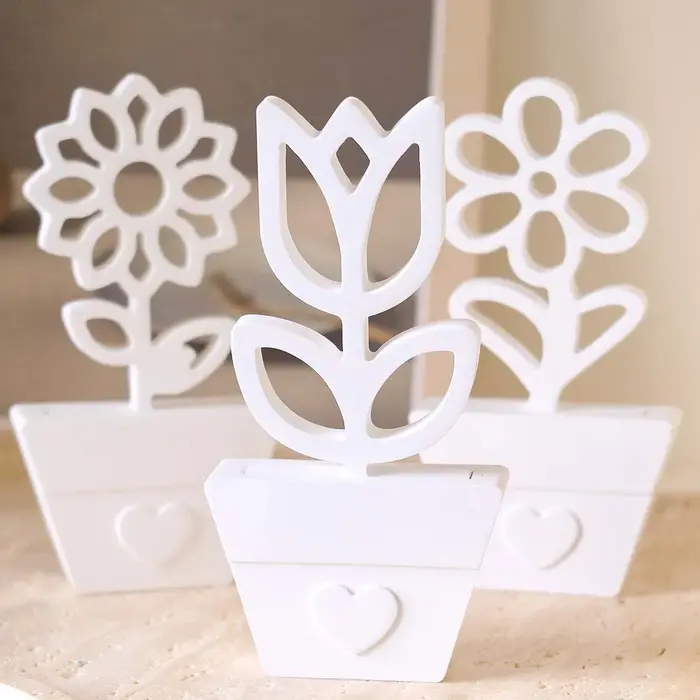 Pot de fleurs ornement Silicone moule bricolage conception creuse tournesol tulipe Acacia
