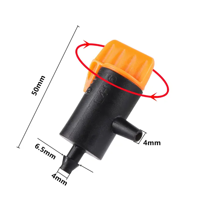20 pièces – Régulateur d'émetteur réglable 0~60L pour micro-irrigation goutte