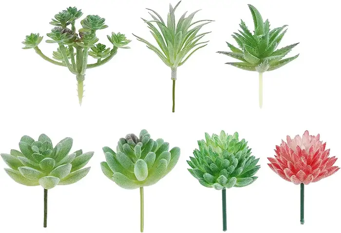 Succulentes artificielles 7 pièces fausse plante succulente réaliste artificielle