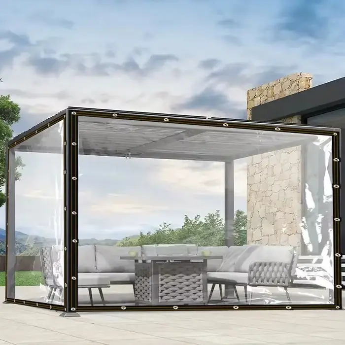Bâche transparente en Film PE pour balcon, couverture pour plantes succulentes, tente Gazebo, auvent
