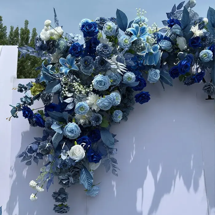 Haze bleu fleur extérieure fleurs artificielles décoration de mariage accrocher