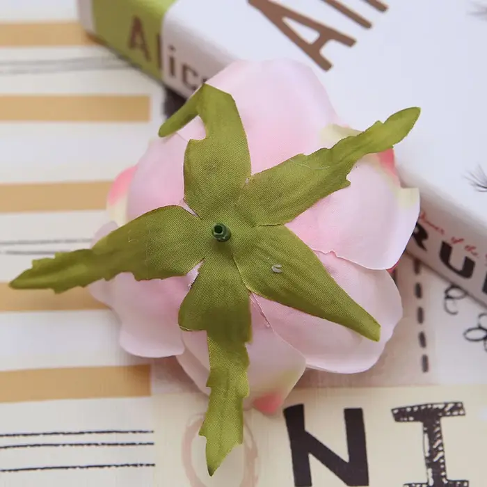 10 pièces Roses en soie fleur hortensia pivoine bricolage fleurs mur maison mariage décoration couronne Scrapbooking
