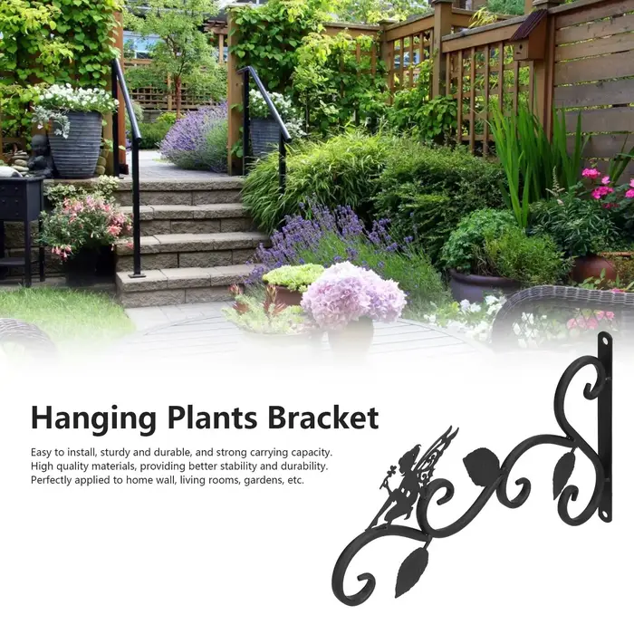 Support de plantes suspendues en fer forgé