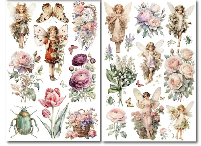 Autocollant esthétique transfert fleur rose pour scrapbooking, matériel DIY à frotter, fournitures a