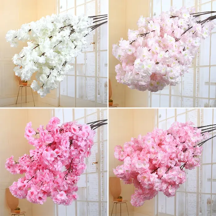Fleur de cerisier artificielle rose blanc
