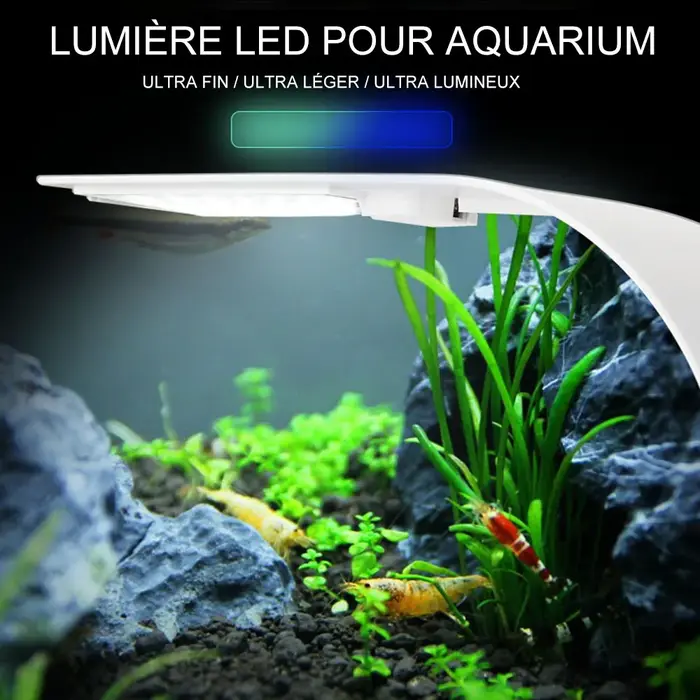 Très Mince Led Aquarium Lampe Éclairage La Croissance Des Plantes