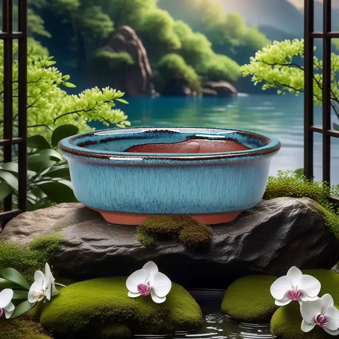 Pot de fleur en céramique avec trou de vidange