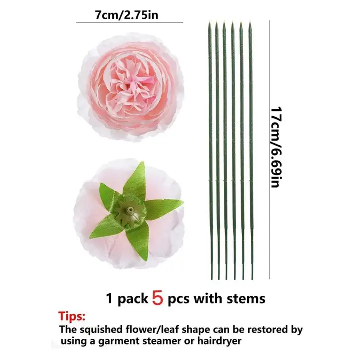 Fleur artificielle soie pivoine tige combinaison cour extérieure mariage bouquet de mariée maison chambre vacances couronne boîte de bricolage Decoratio