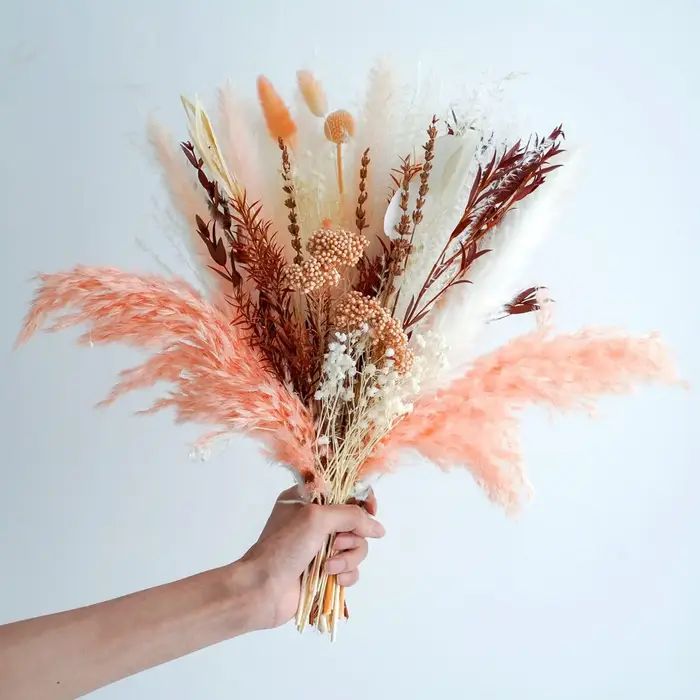 Bouquet bohème de pampas séchées moelleuses, fête de la ferme, décoration d'intérieur, Noël, mariage, anniversaire, Gand