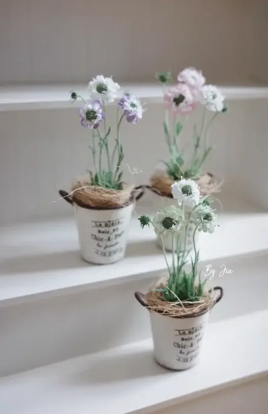 Plantes miniatures en argile faites à la main - Verres de lys