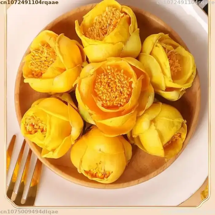 Camélia Petelotii fleur d'or de qualité (merr.) Fleurs séchées Sealy pour mélange de bougies à savon
