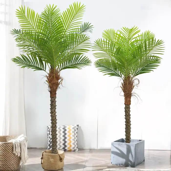 Grand palmier artificiel vert décoré de 140 cm à 240 cm pour la décoration de sols de maisons